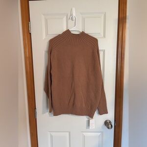 Light brown mock neck sweater